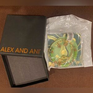 Alex and Ani bangle bracelet set with an avocado charm- NWT